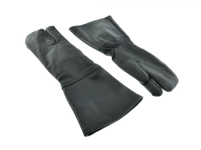 Krad Stulpenhandschuh Kunstleder schwarz