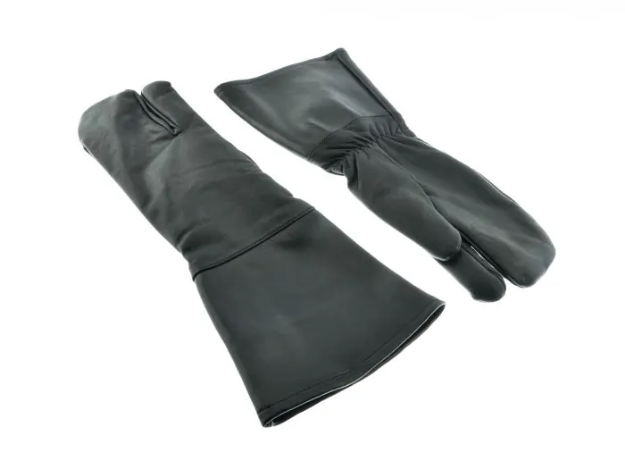Krad Stulpenhandschuh Kunstleder schwarz