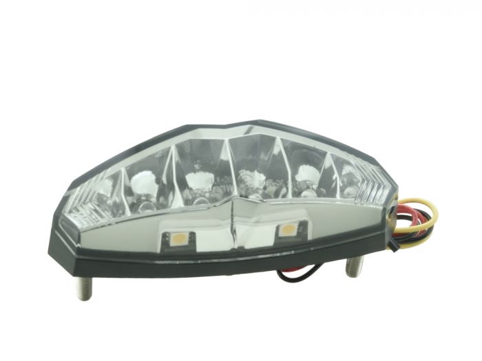 LED Ruecklicht - Koso Infinity mit Kennzeichenbeleuchtung - Rauchglas E-geprüft