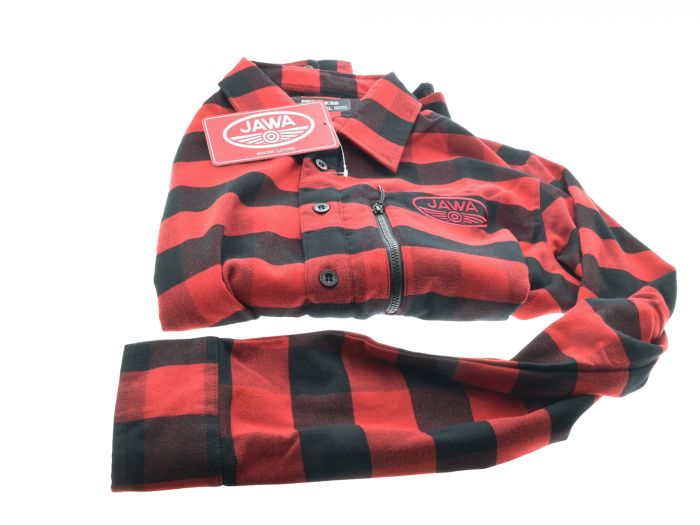 Karohemd Langarm JAWA schwarz-rot