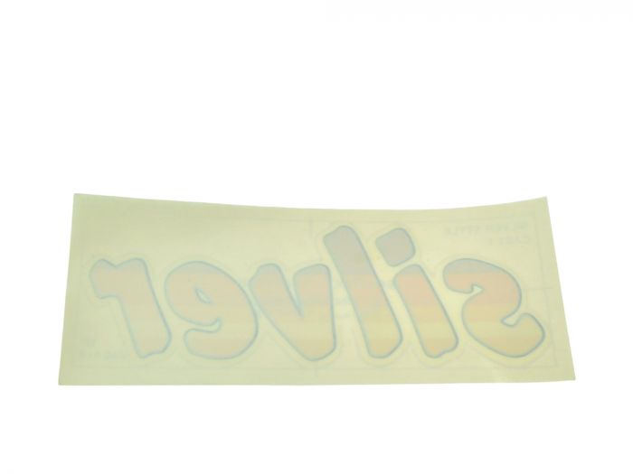 Aufkleber SILVER Seitendeckel Jawa 640 rot-orange-gelb-weiss