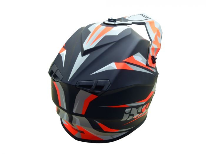 Preview: Crosshelm IXS 362 2.0 schwarz matt -​ rot neon fluo