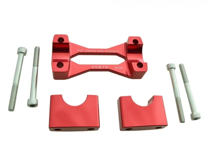 PZ-Tuning CNC Racing Lenkerklemme ROT mit Teilegutachten für Simson S50 S51