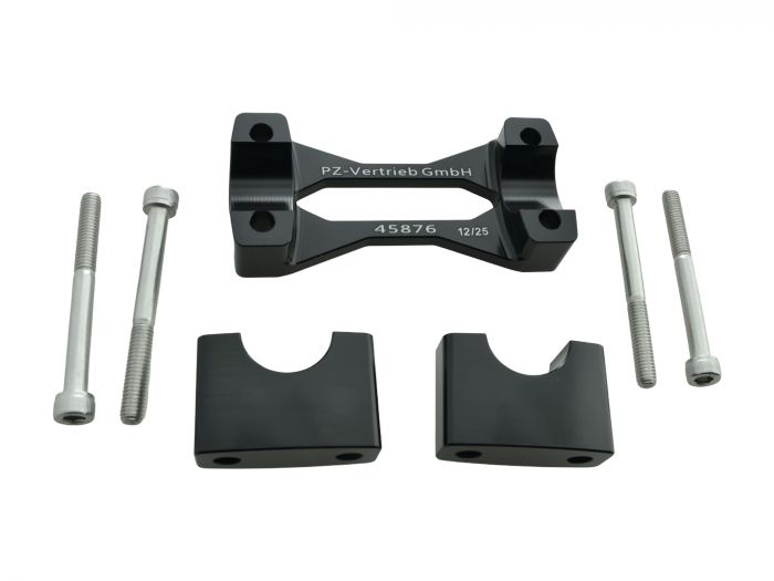 Preview: PZ-​Tuning CNC Racing Lenkerklemme SCHWARZ mit Teilegutachten für Simson S50 S51