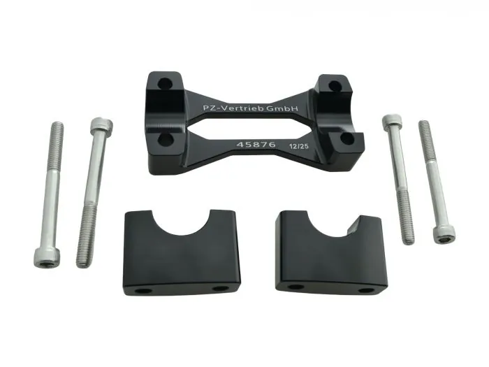 PZ-​Tuning CNC Racing Lenkerklemme SCHWARZ mit Teilegutachten für Simson S50 S51
