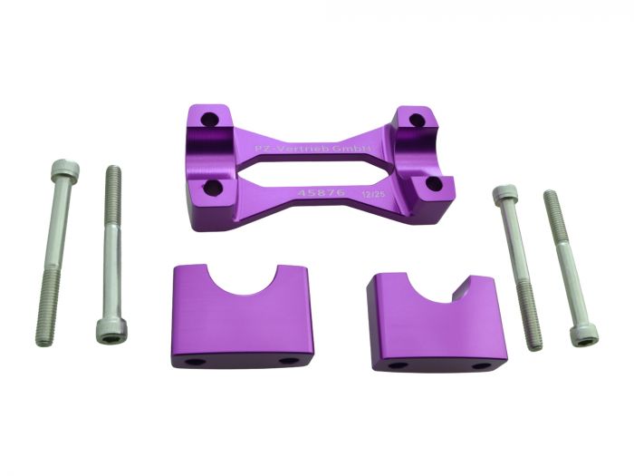 Preview: PZ-​Tuning CNC Racing Lenkerklemme LILA mit Teilegutachten für Simson S50 S51