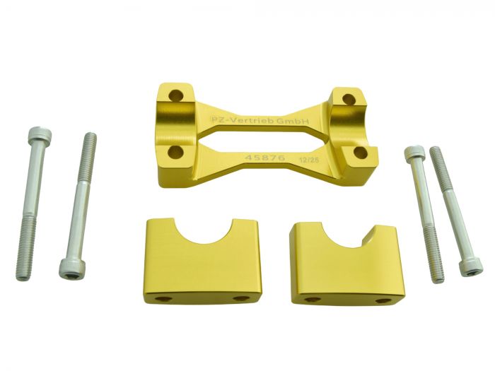 Preview: PZ-​Tuning CNC Racing Lenkerklemme GOLD mit Teilegutachten für Simson S50 S51