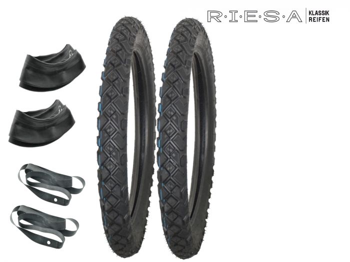 2xSET RIESA ENDURO Reifen für Simson S50 S51 KR51 Schwalbe 2,75-16 150km/h