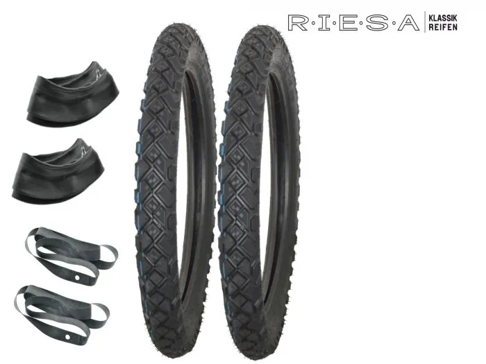 2xSET RIESA ENDURO Reifen für Simson S50 S51 KR51 Schwalbe 2,75-16 Allwetter