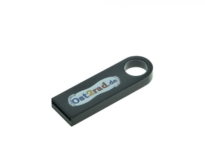 Bonusartikel - Ost2rad USB-​Stick 8GB SCHWARZ metallisch