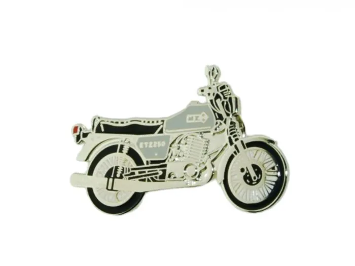 Pin Ansteckpin MZ ETZ250 silber