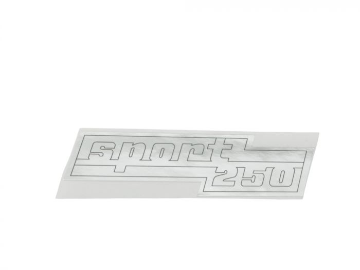 Seitendeckel-Aufkleber ČZ 250 Typ 471 „Sport 250“ Chrom
