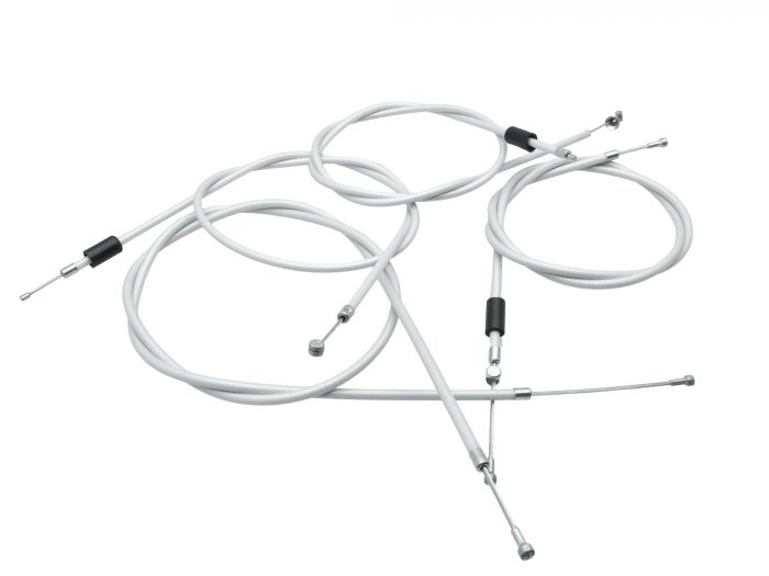 SET Bowdenzüge Enduro SIMSON S51E S70E BVF-​Vergaser - WEISS