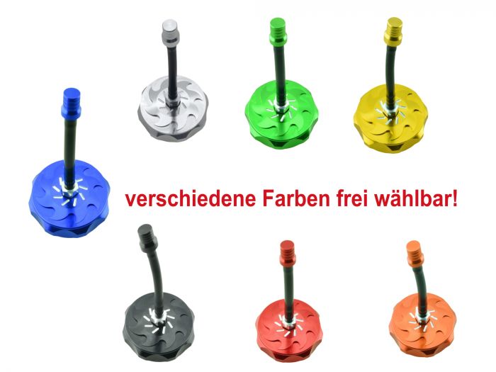 CNC Tankdeckel Alu MIT VENTIL für Simson S50 S51 - SUNGRIP - Farben wählbar