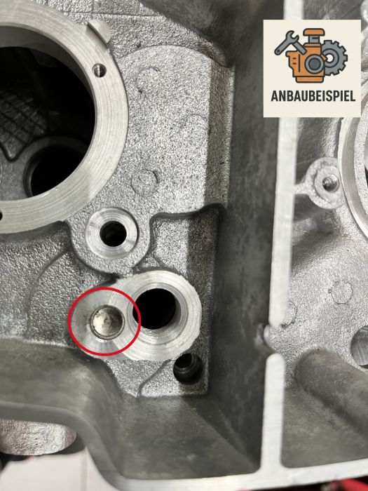 Preview: Verschlussstopfen am Motorgegäuse TGL10 verbessert mit O-Ring, MZ250
