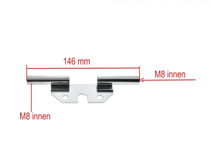 Preview: Blinkleuchtenträger HINTEN-​​KURZ für Simson S51 S50 CHROM mit Innengewinde M8