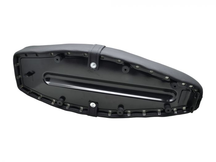 Preview: Flache Tuning Sitzbank „Square Line“ – Karomuster schwarz für Simson S50 S51 S70