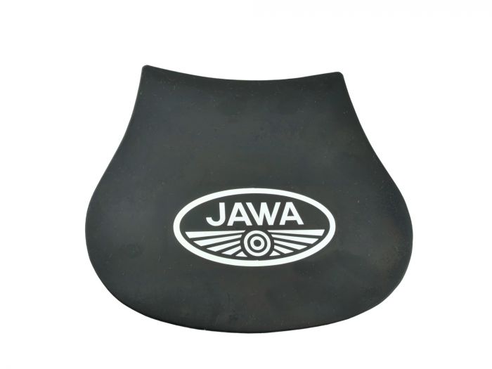Spritzlappen Schutzblech SCHWARZ - LOGO weiss JAWA 125 - 350