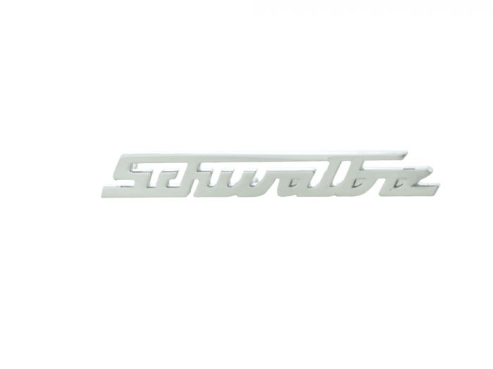 Schriftzug Schwalbe für Beinblech KR51 Aluminium POLIERT
