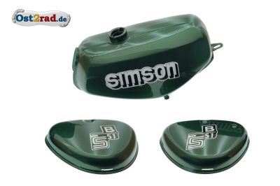 2.WAHL Tank Set mit Seitendeckel S51 S70 ForestGreen, versiegelt