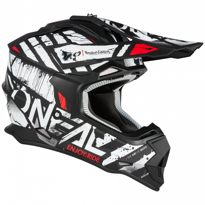 Crosshelm O`NEAL 2SRS GLITCH schwarz weiß