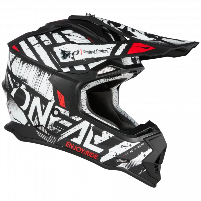 Crosshelm O`NEAL 2SRS GLITCH schwarz weiß