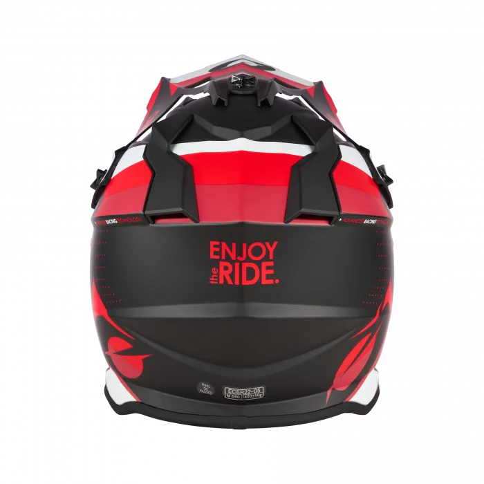 Crosshelm O`NEAL 2SRS SPYDE schwarz rot weiß