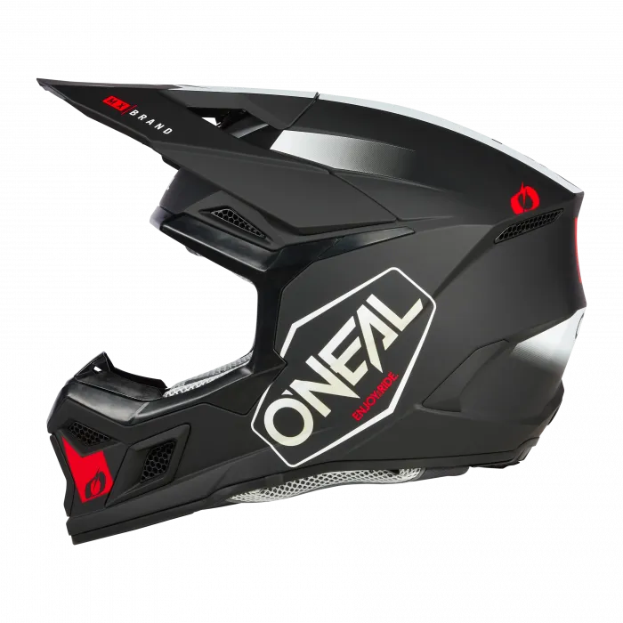 Crosshelm O`NEAL 3SRS HEXX schwarz weiß rot