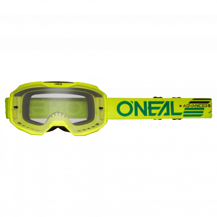O`NEAL Crossbrille B-10 Youth Goggle SOLID Neon Klarglas Kinder