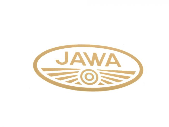 Adhésif logo ovale JAWA or