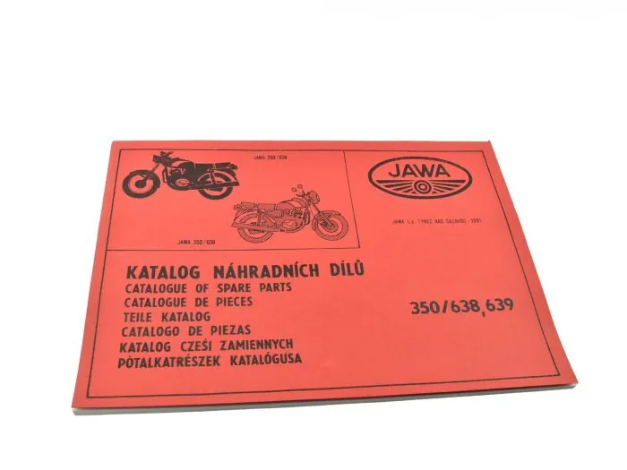 Ersatzteilkatalog JAWA 350 Typ 638 639 in 7 Sprachen