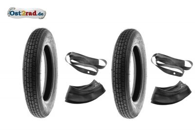 2x SET Reifen für IWL Roller 3,50-12 Riesa Klassik Straßenprofil