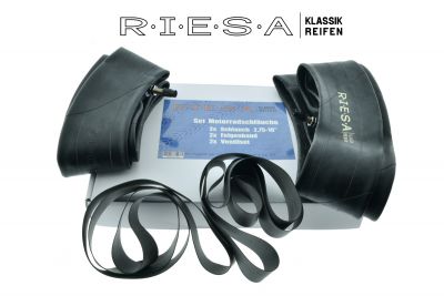 2x SET Moped-Schlauch Felgenband 2,75-16 Zoll für Simson, RIESA - Kautschuk TR4