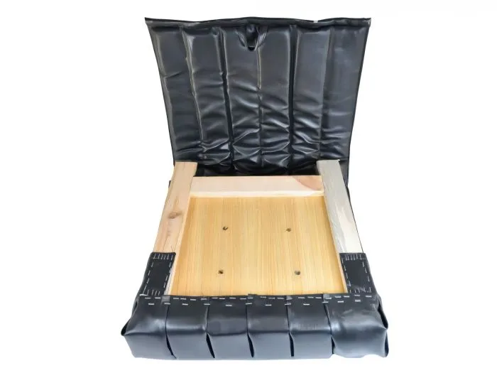 Sitz komplett Superelastik mit Holzrahmen schwarz