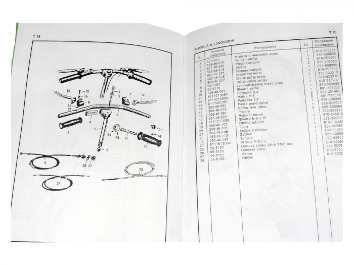 Ersatzteilkatalog Jawa Moped Typ 20 21 in tschechisch
