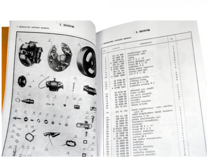 Ersatzteilkatalog Jawa 125 150 Typ 351 352 tschechisch