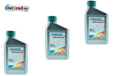 3X 2-Takt Öl Addinol 405 Mischöl für MZ Simson Jawa, SPARSET Reiseflaschen