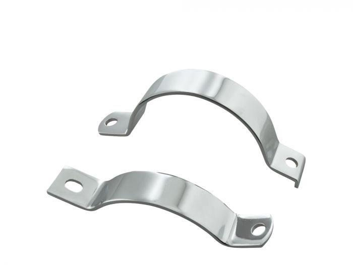 Hintere Tragschelle Paar für MZ ETZ 250 TS 250 ES 250/2, deutscher Chrom