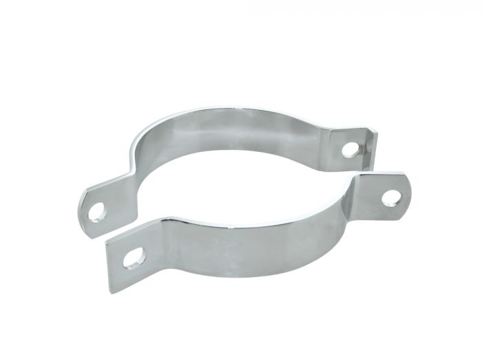 Hintere Tragschelle Paar für MZ ETZ 250 TS 250 ES 250/2, deutscher Chrom