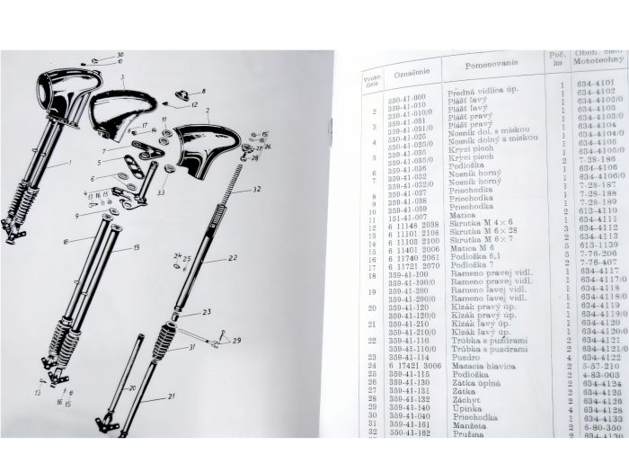 Ersatzteilkatalog JAWA 50 Typ 550 tschechisch