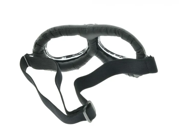 Brille Oldtimer Motorrad Motorradbrille Pilotenbrille silber