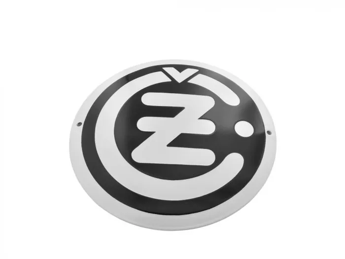 Emailleschild CZ Logo rund schwarz 250mm