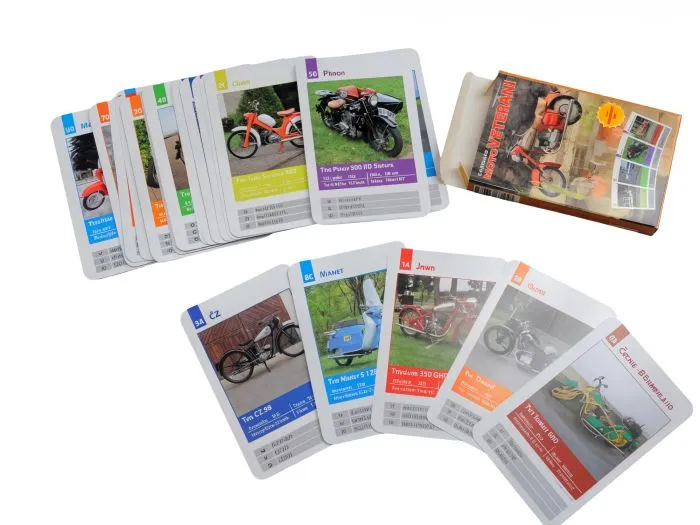 Spielkarten Quartett JAWA CZ Oldtimer Fahrzeuge