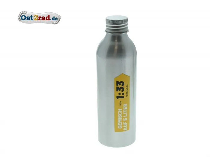 Ölflasche Aluminium 150ml Mischöl Gemisch 1:33 für Simson, MZ, JAWA