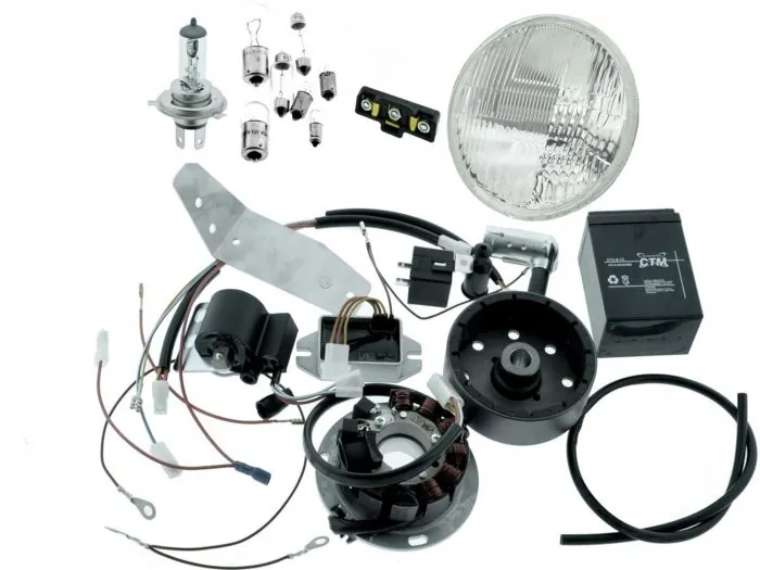 Vape 3 Zündung 12V mit Reflektor H4 für Simson KR51/2 Schwalbe Umrüstsatz