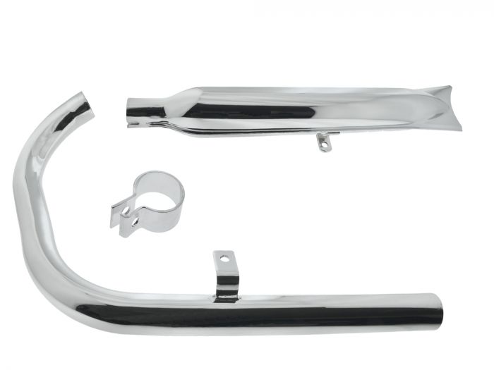 Auspuffsatz AWO Touren 40mm Fischschwanz mit Steckkrümmer