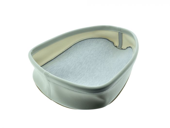 Preview: Sitzbezug OHNE Polster blau-​grau Simson KR50 – mit Spannring