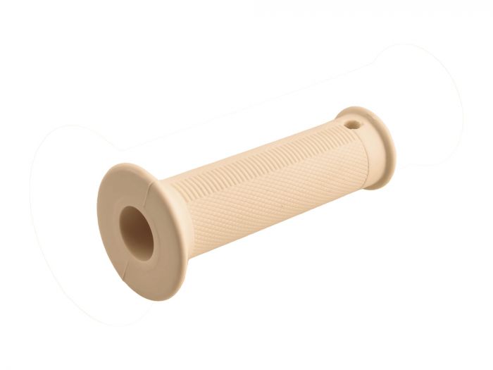 Preview: Lenkergriffgummi rechts Gasgriff mit LOCH KR SR4- Rändelprofil beige