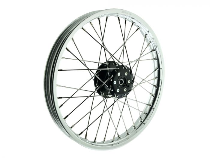 Preview: Speichenrad ALU/VA S53 S83 1,5x16 Zoll Scheibenbremse Nabe SCHWARZ