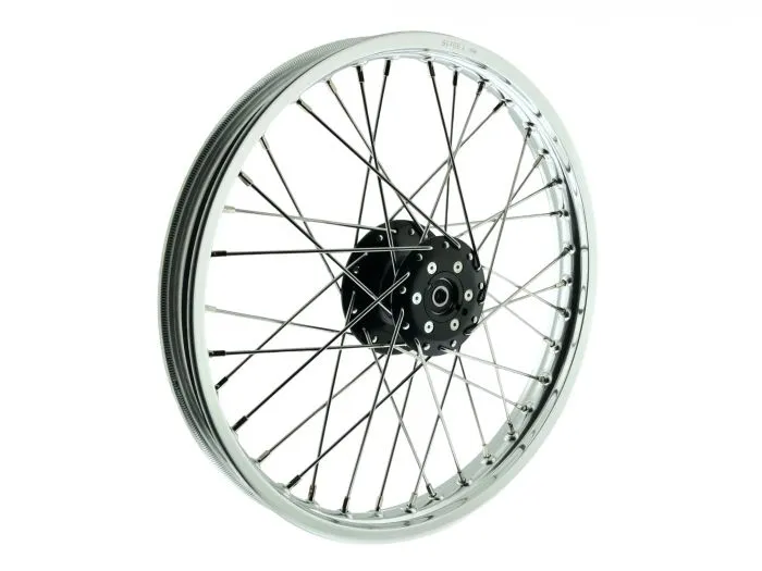 Speichenrad ALU/VA S53 S83 1,5x16 Zoll Scheibenbremse Nabe SCHWARZ